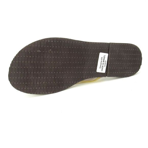 Havaianas Sand Gray Gold Flip Flop Sandals SZ 11/12 - Picture 6 of 9